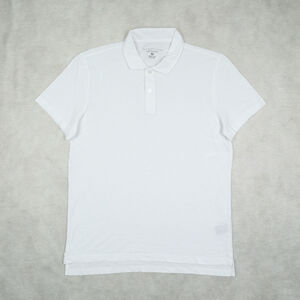 The Men's Store Cotton Slub Polo Shirt White Size M